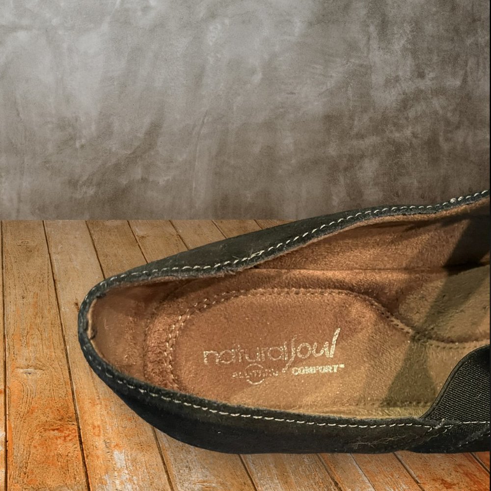 Natural Soul By Naturalizer Populate Black Suede Mary Jane Flats Women’s Size 10 - Picture 4 of 8